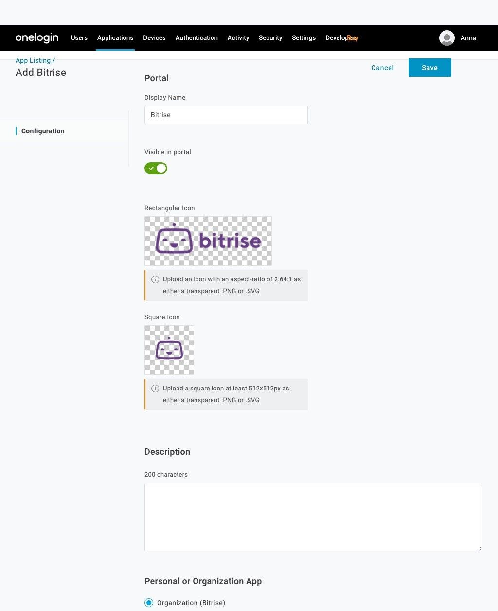 Setting up OneLogin SSO for Bitrise