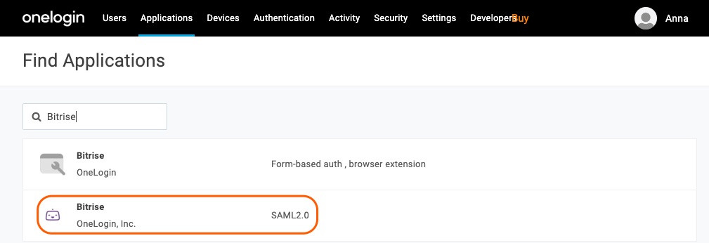 Setting up OneLogin SSO for Bitrise