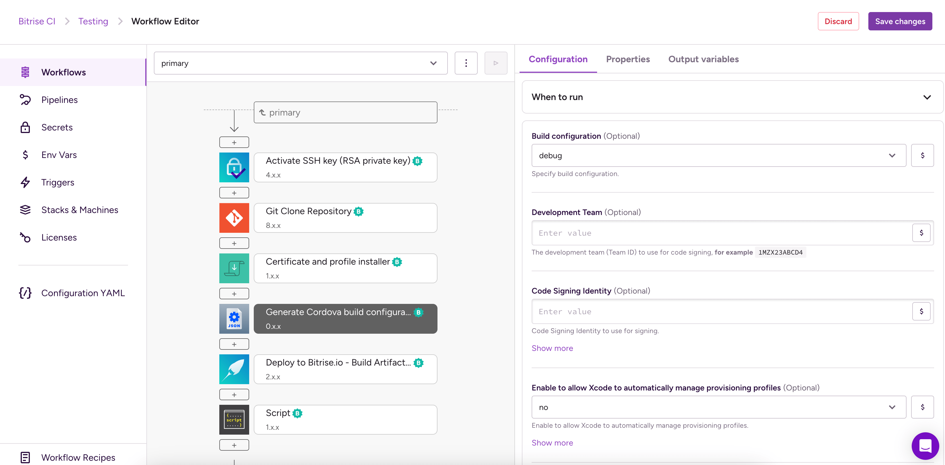 Code signing with Ionic and Cordova projects