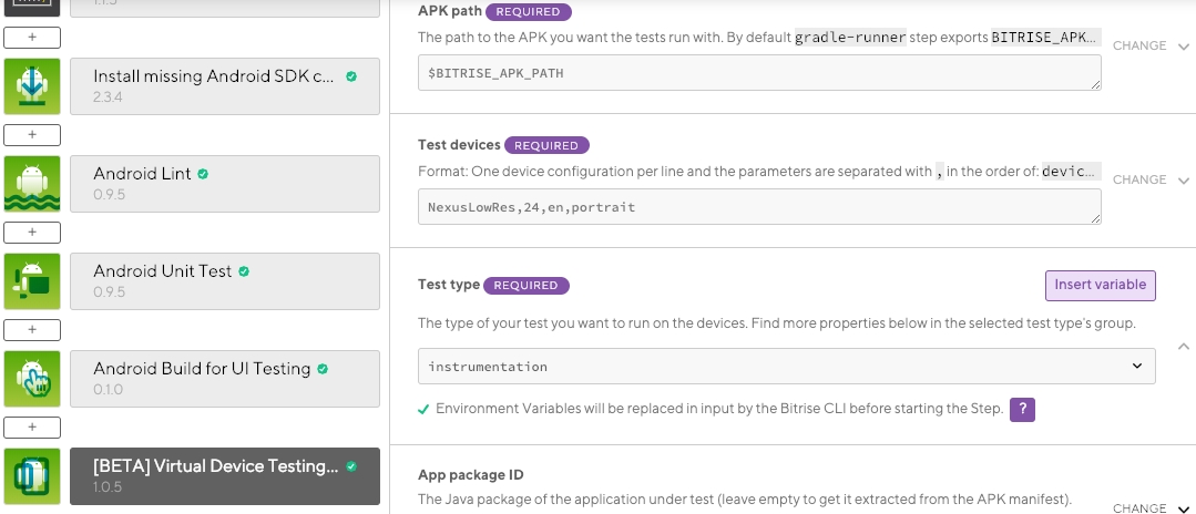 Device testing for Android