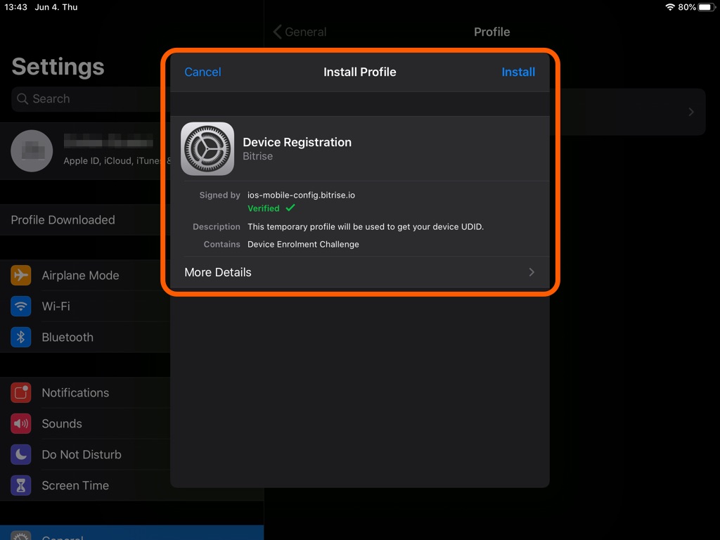 Installing an ipa file from the public install page