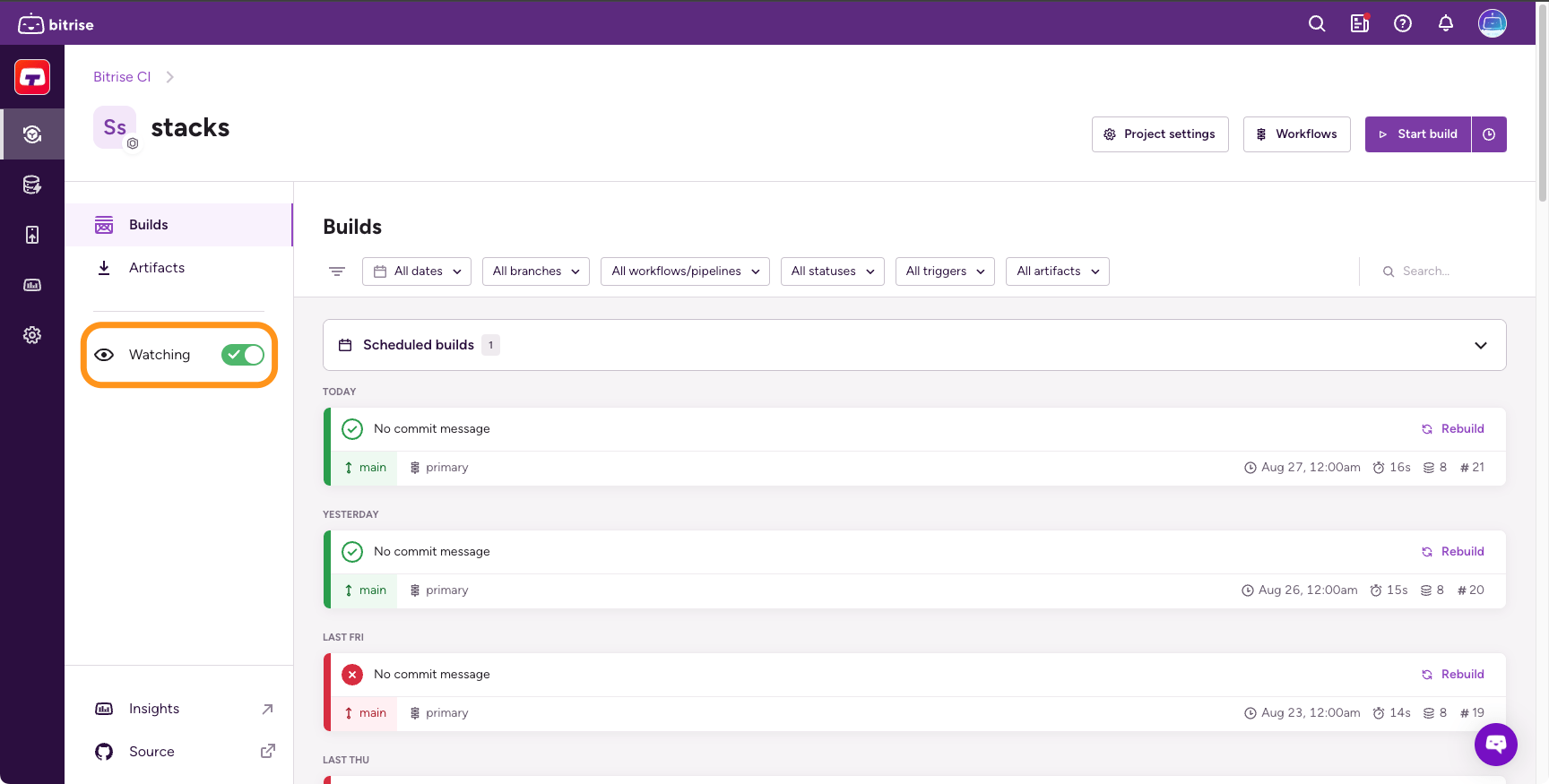 Configuring notifications