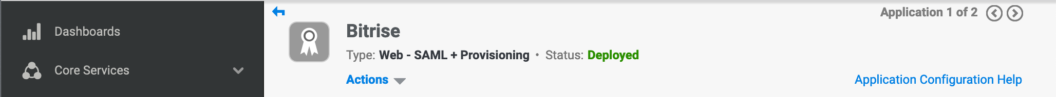 Setting up Idaptive SAML SSO for Bitrise